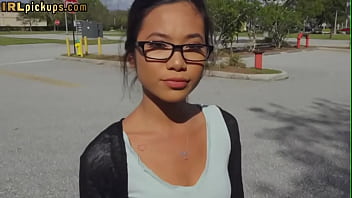 Nerdy Asian Teen Babe POV Pussy Fuck