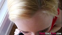 Sexy Blonde POV Babe Suck And Swallow